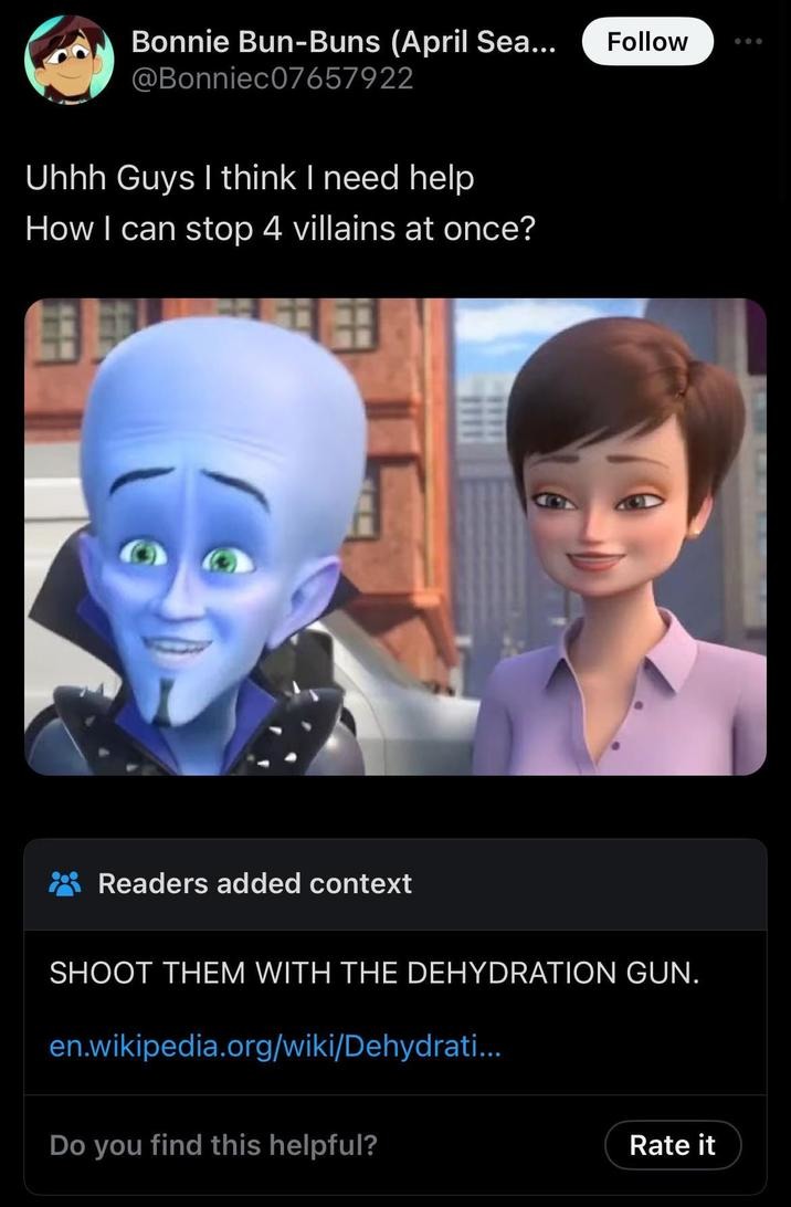 Shoot them with the dehydration gun meme