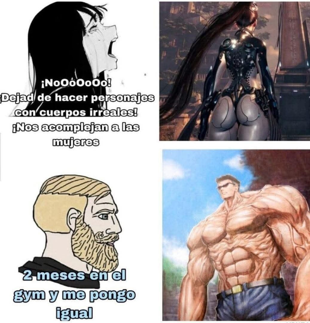 dejad de hacer monos con cuerpos imposibles que luego nos traumamos - meme