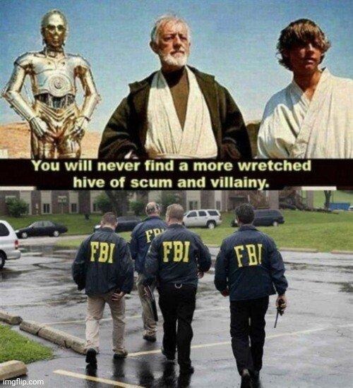 You will never find a more wretched hive of scum and villainy - meme