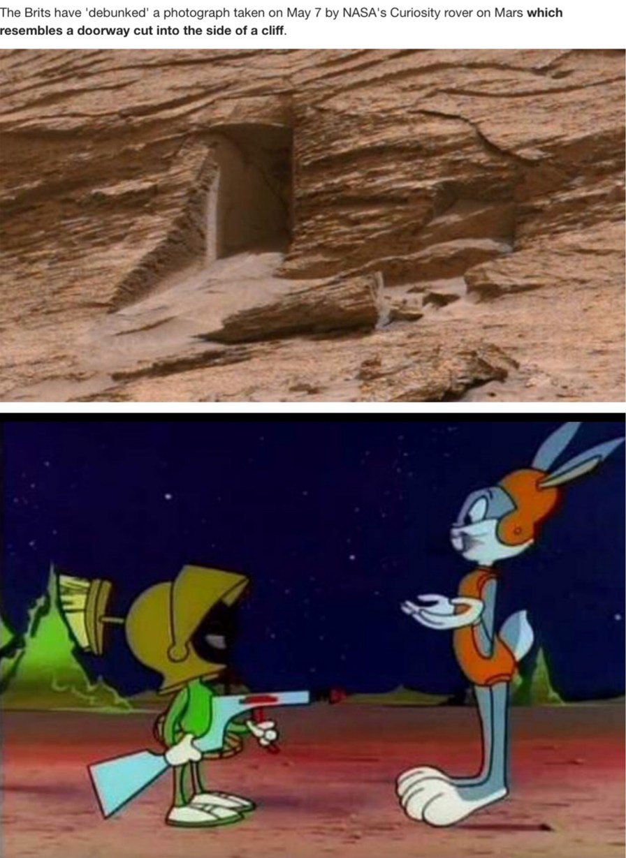 Small 3ft “door” found cut into cliff on Mars... - meme