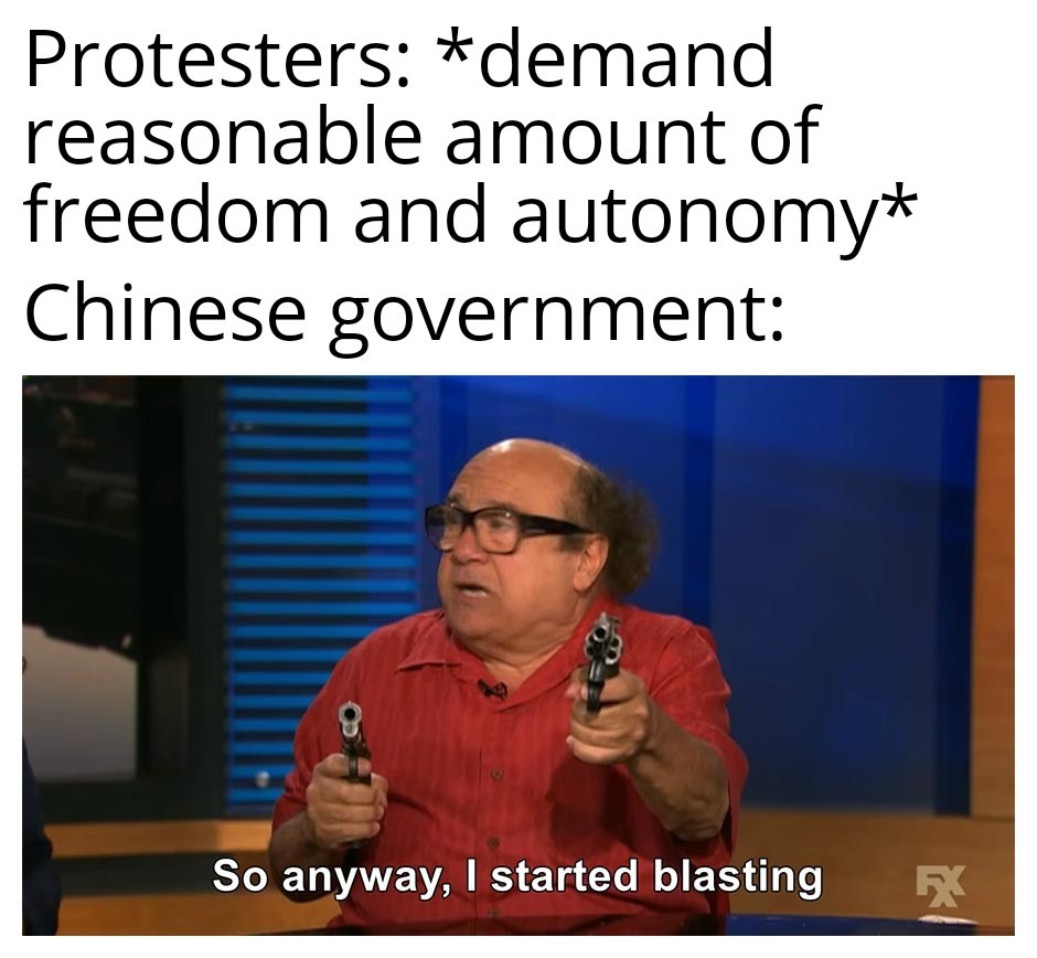 Nothing happened in Tiananmen Square - meme