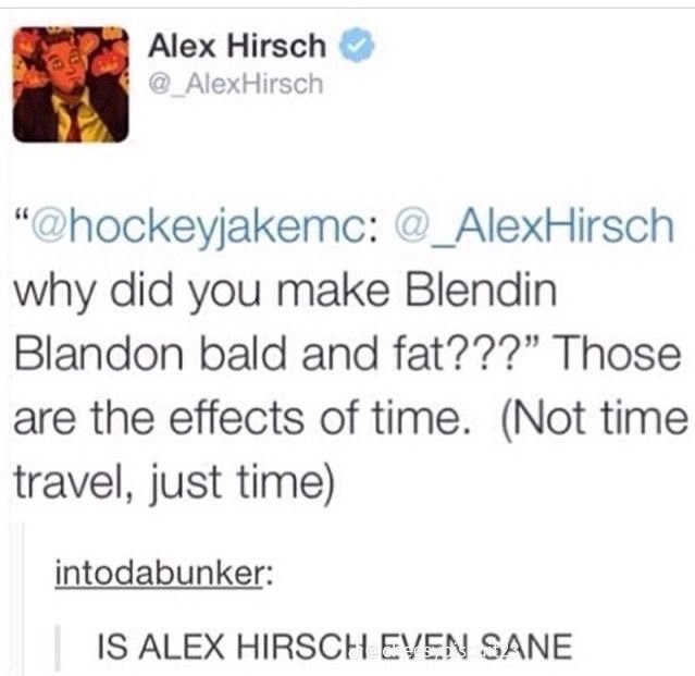 Another Alex Hirsch tweet - meme