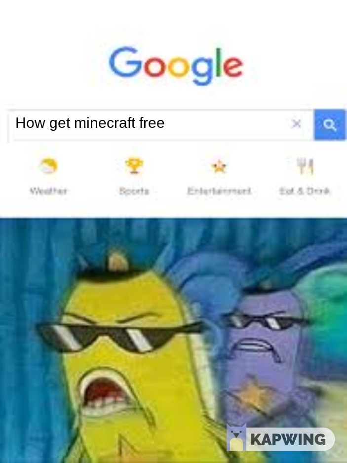 no free minecraft - meme