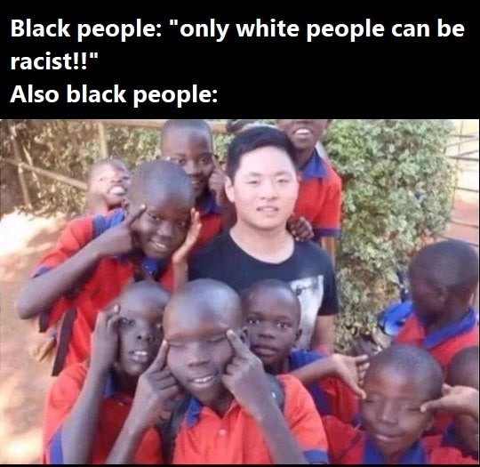 They aren't black, they're transwhite - meme