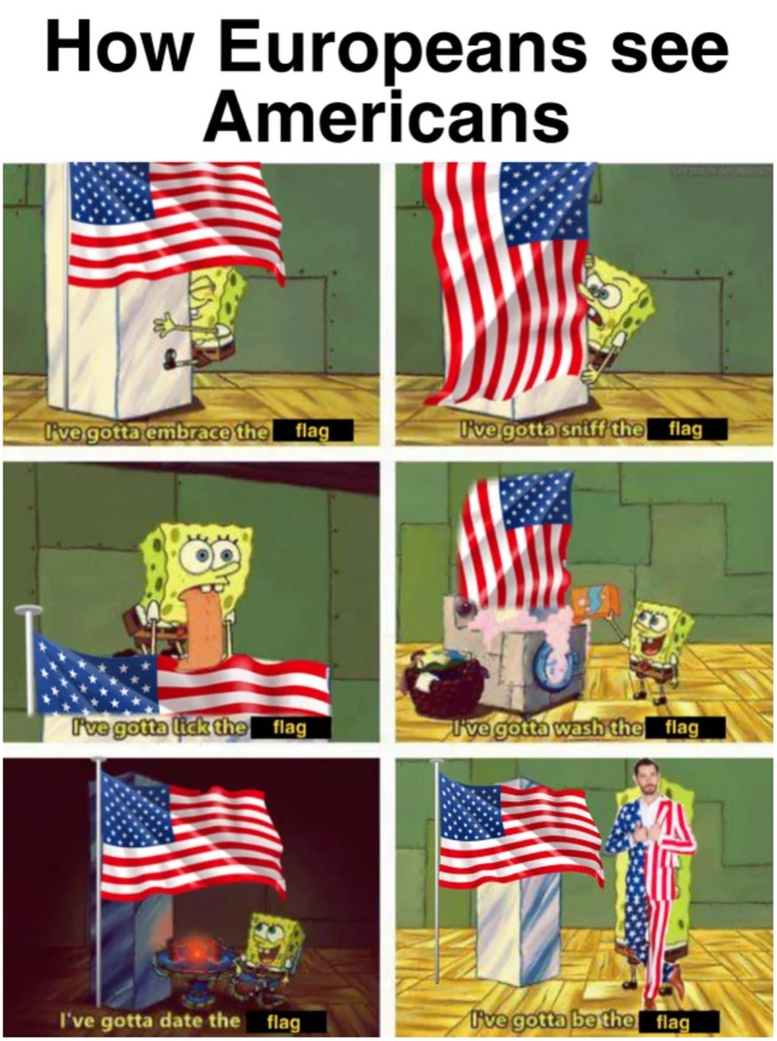 How Europans See Americans - meme