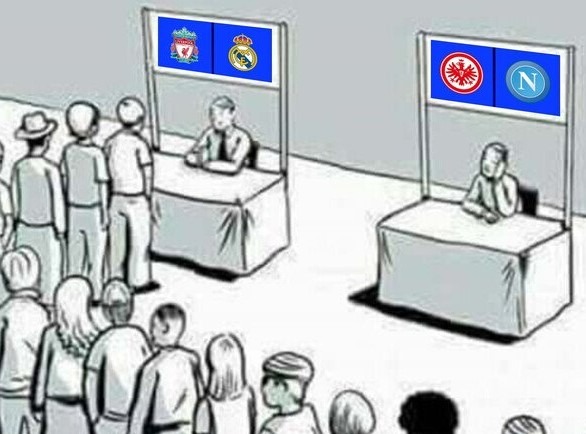 Viendo la Champions League - meme