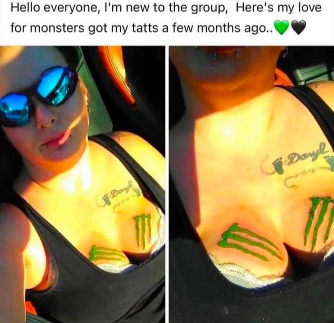 Monster tattoos - meme