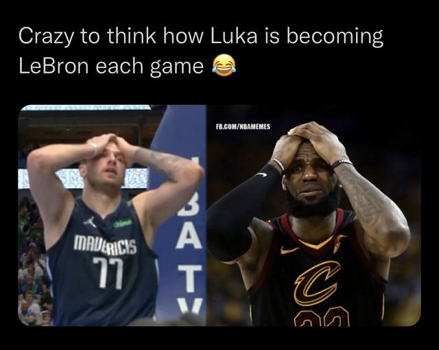Luka or leBron - meme