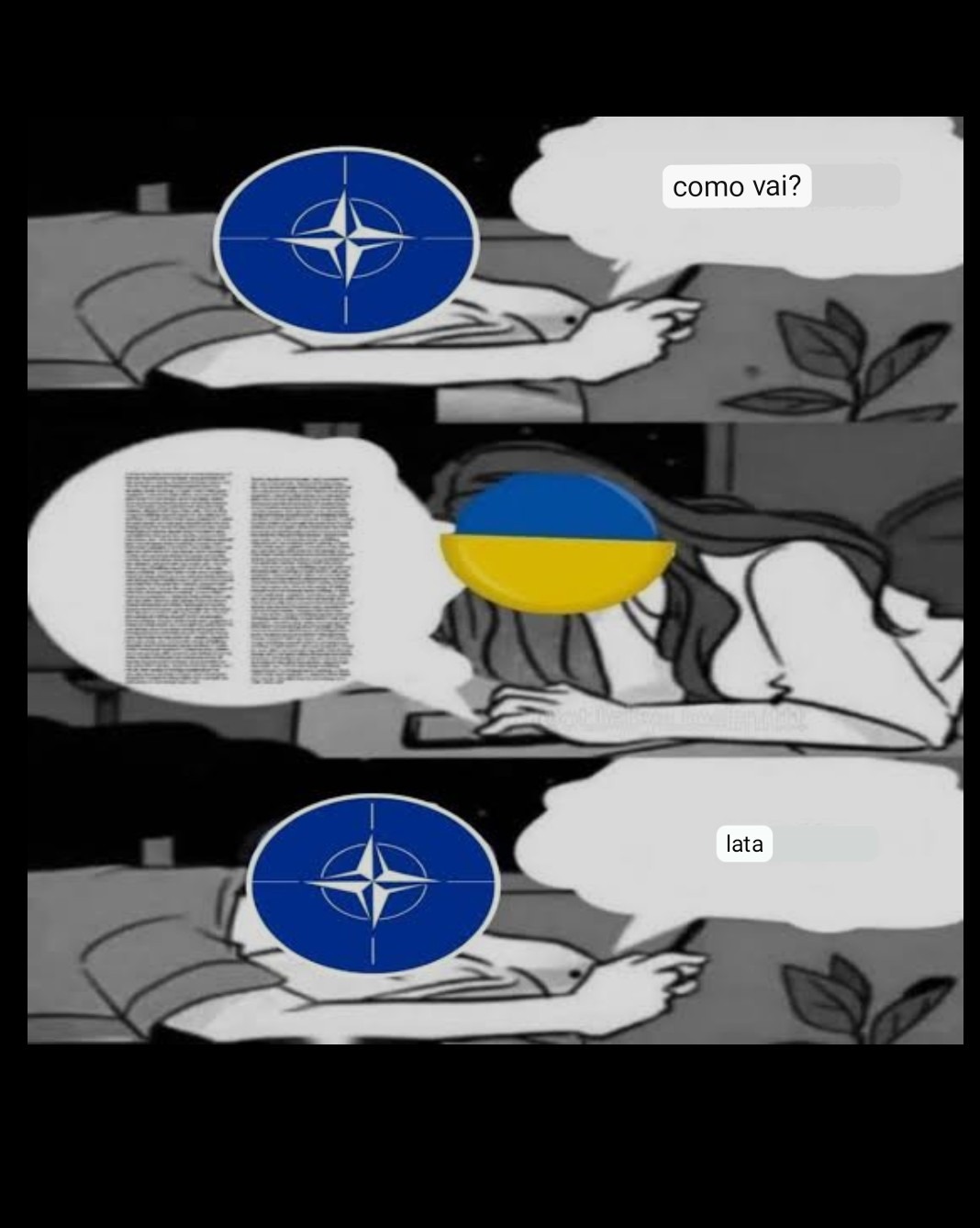Ucrânia e Otan - meme