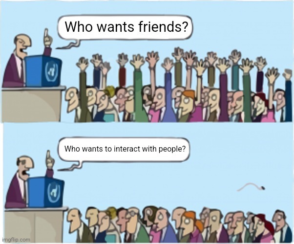 Introvert problems - meme