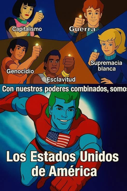 Cuando combinas imperialismo, esclavitud y petróleo: USA - meme