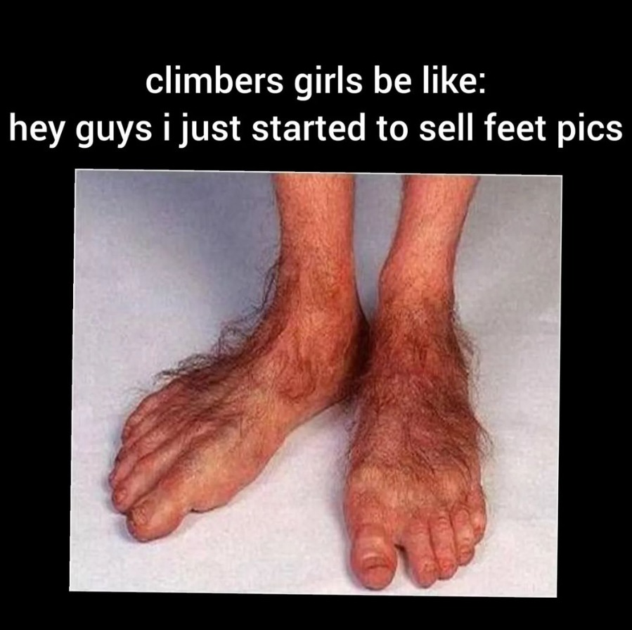 Climbers girls be like - meme