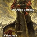 My dog's birthday meme