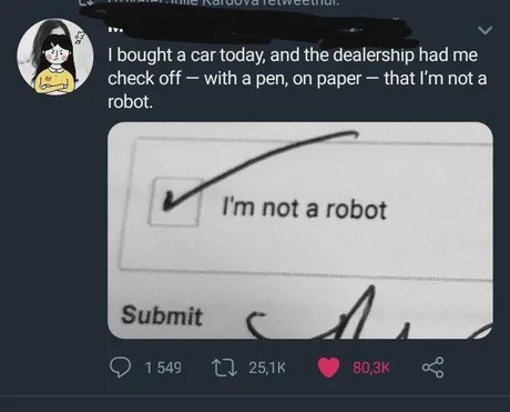 she's not a robot - meme
