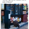 Eagle given freedom and liberty with a dropper