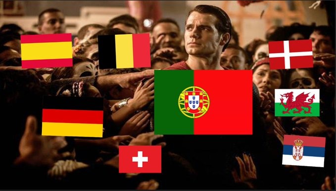 Portugal goleando a Suiza, la esperanza europea - meme