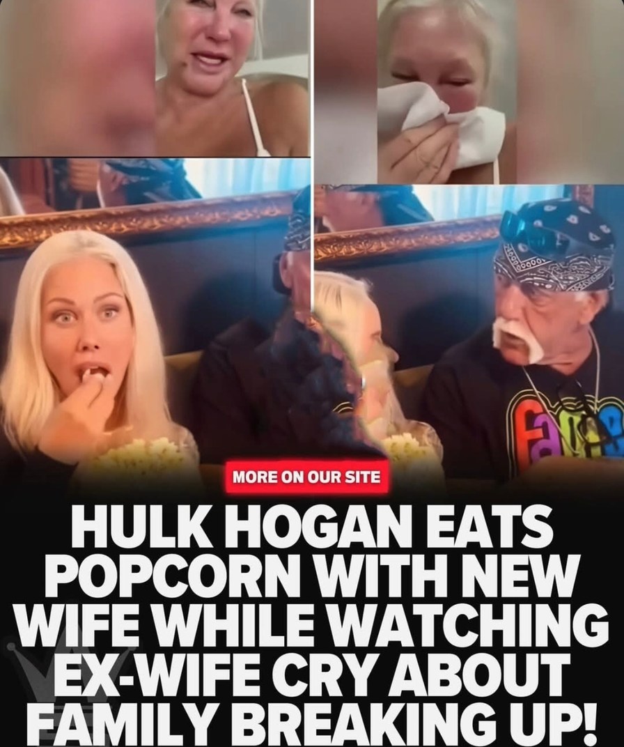 Hulk Hogan watching his ex cry while munching popcorn is next-level savage - meme