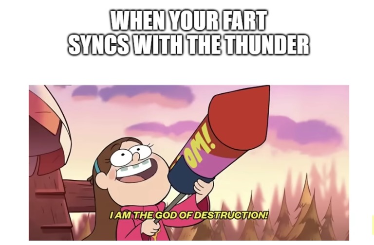 Thunder and farts - meme
