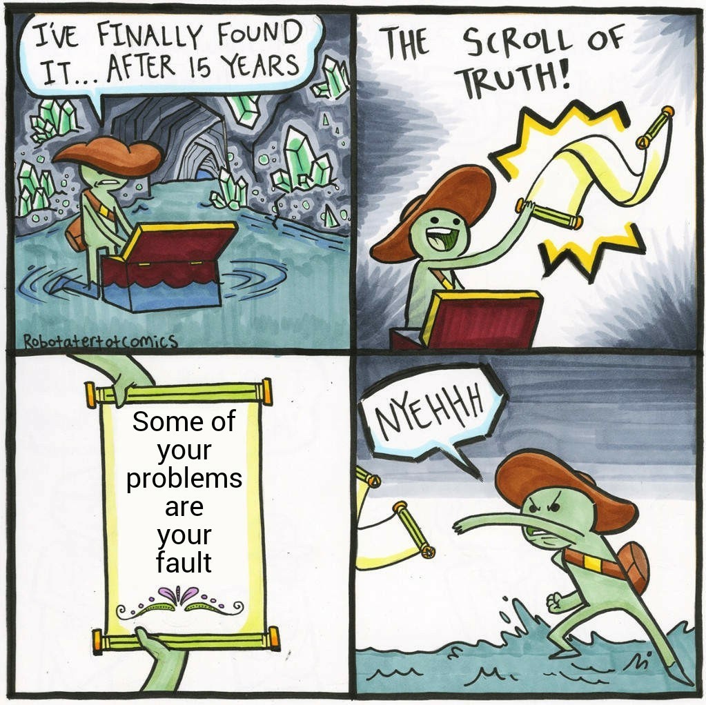 The scroll of lies - meme