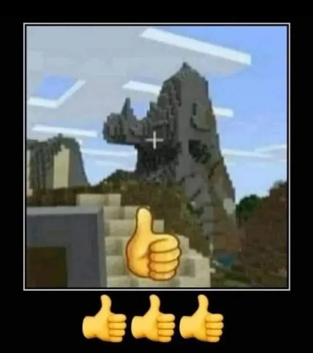 Minecraft thumbs up - meme
