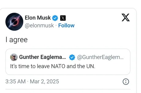 US to leave NATO and the UN? - meme