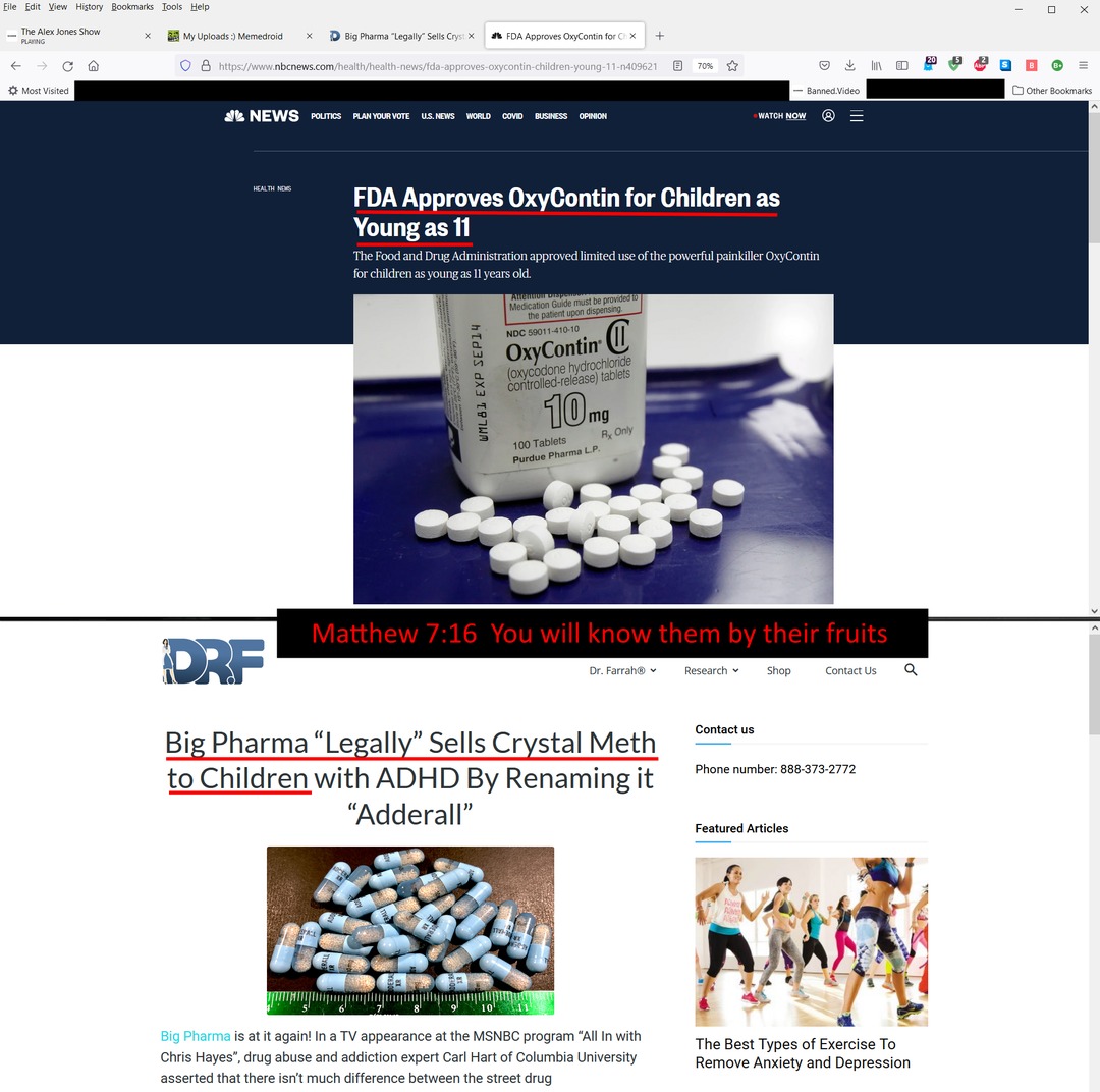 Big pharma peddles narcotics to kids - meme