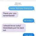 Grandma deserves birthday sex to