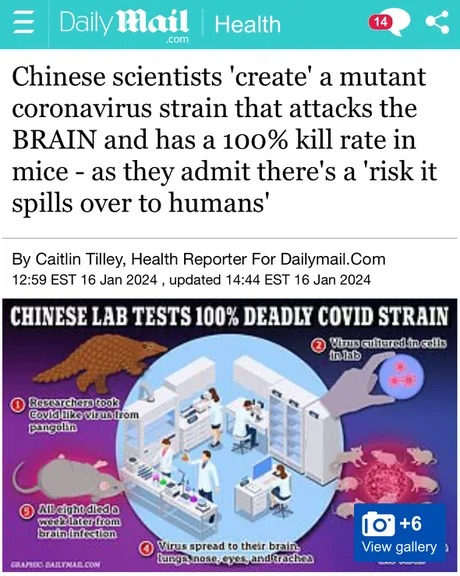 Chinese create a mutant covid - meme