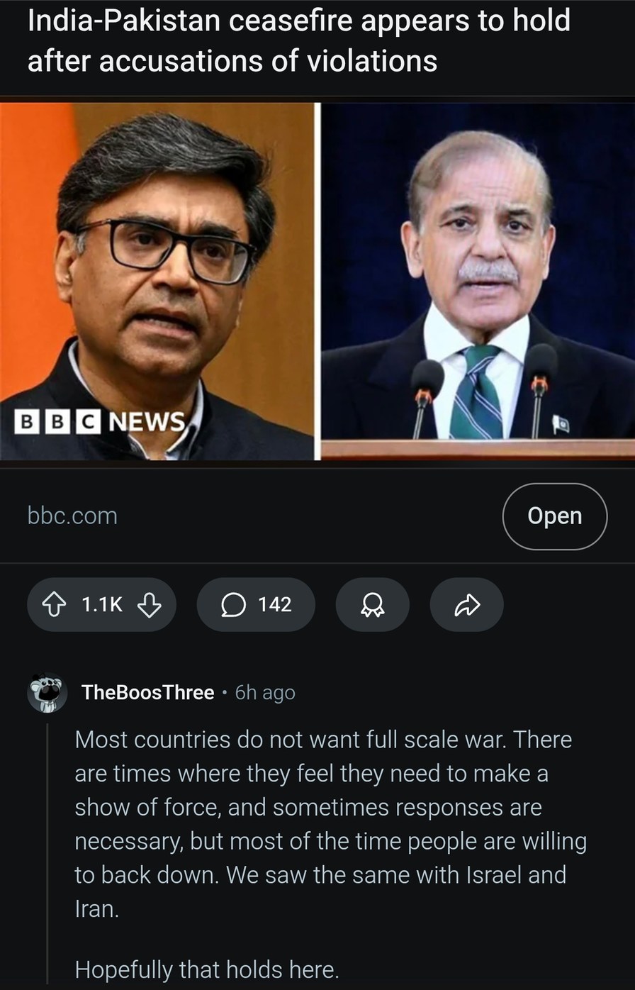 India-Pakistan ceasefire still holding after close call - meme