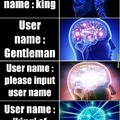 User name, please