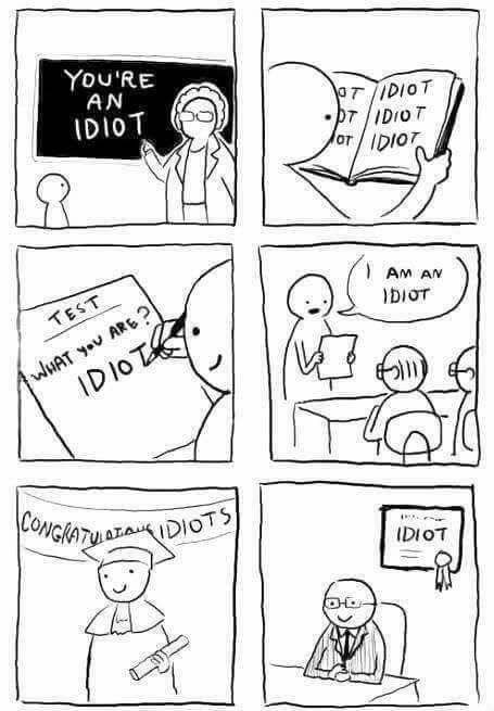 My subject is idiot and I am proudly graduated with it - meme