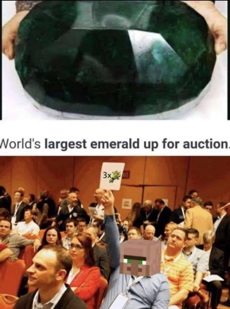 Largest emerald up for auction - meme