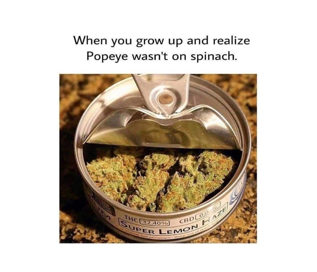 Popeye wasn't on spinach - meme