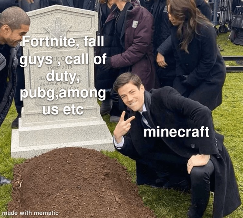 Minecraft is the goat - meme