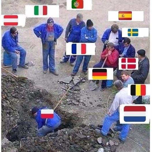 How EU countries are protesting EU borders - meme