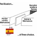 Meme de España vs Marruecos, Barcelona no tiene escapatoria