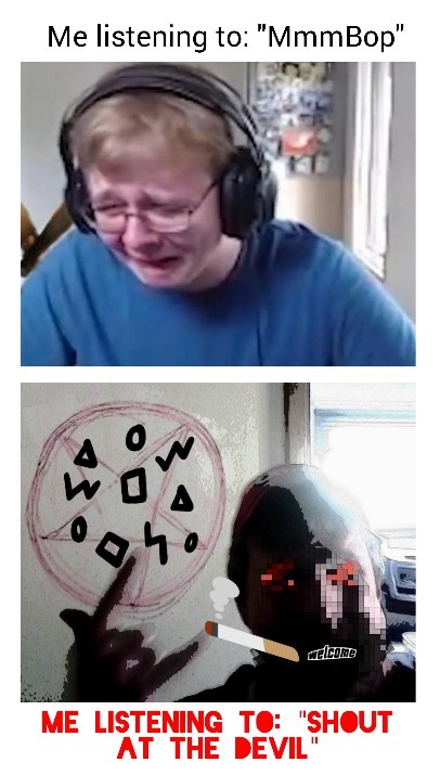 Mmm Me, Hansen, and the Devil - meme