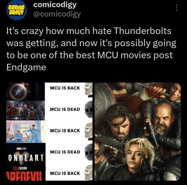Thunderbolts: hated before release, now MCU’s secret weapon? - meme