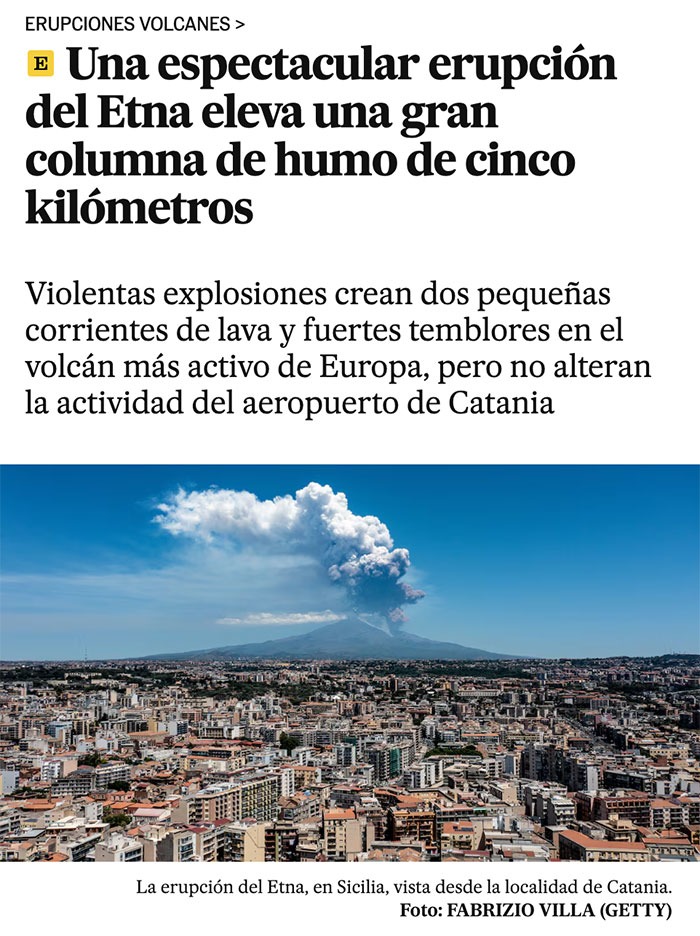 El Etna explotando a lo loco y el aeropuerto como si nada - meme