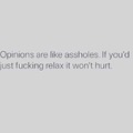 Opinions are like a**holes