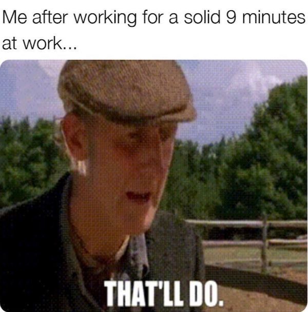 Work am I right - meme