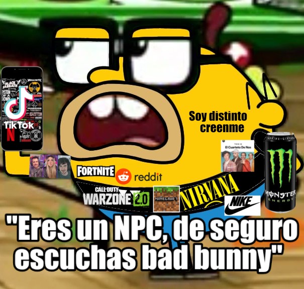 literal la mayoria de los haters del regueton y trap son asi lmaoooo - meme