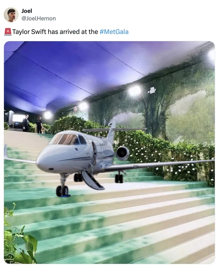 Taylor Swift at the Met Gala 2024 - meme
