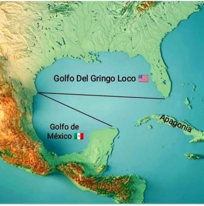 Golfo de mexico vs golfo de america meme