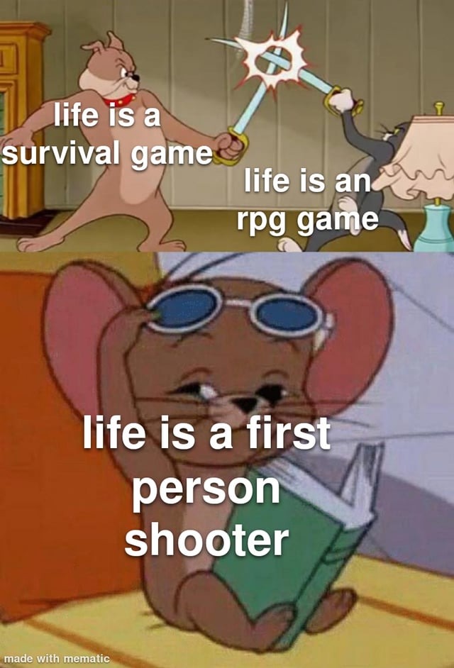 Life is a videogame - meme