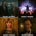 Estos son la duración de los primeros 4 episodios de las segunda temporada de Loki