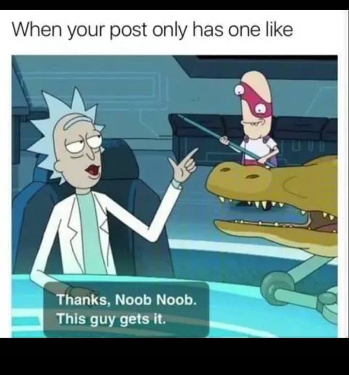 One person likes my abhorrent memes