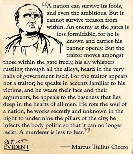 Cicero about traitors - meme