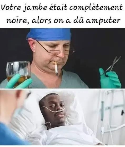 Son corps était négrosé - meme