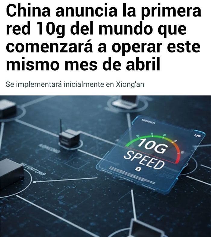 China lanza la red 10G para que puedas ver memes a la velocidad de la luz